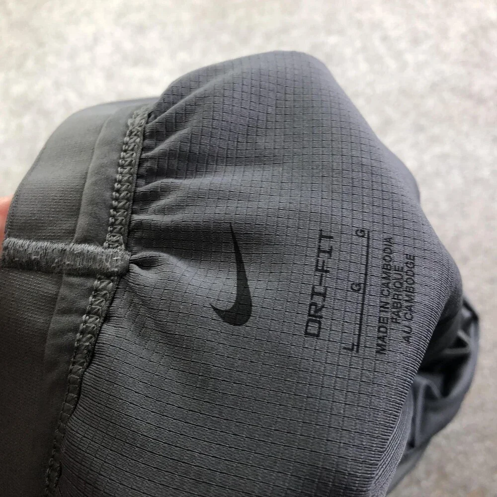 Nike Shorts Mens Large Gray Dri-FIT 9 Inch Athletic Running Gym Pockets